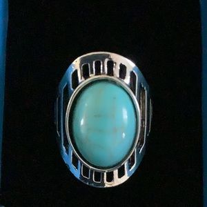 Silver Turquoises ring. New, size 7